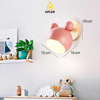 Đèn ngủ treo tường gỗ xoay 360 độ UPLED - Ánh sáng êm dịu, chống mỏi mắt, bóng LED