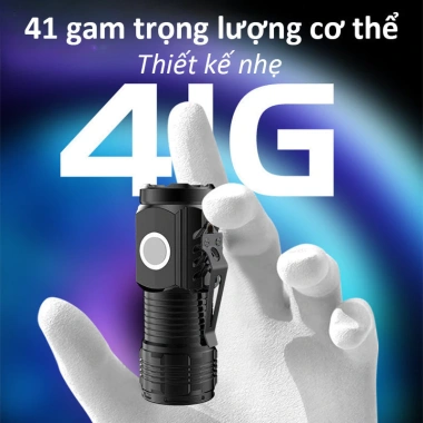 Đèn Pin Cầm Tay Mini Siêu Sáng 200m, 5 Chế Độ, Chống Thấm, Sạc Type‑C, Từ Tính, Pin Trâu – 37.485₫ 7 Đèn Pin Cầm Tay Mini Siêu Sáng 200m, 5 Chế Độ, Chống Thấm, Sạc Type‑C, Từ Tính, Pin Trâu – 37.485₫ 7