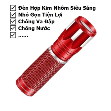 Đèn pin cầm tay mini siêu sáng chiếu xa 3 chế độ vỏ hợp kim Giá chỉ 39.000