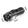 Đèn Pin Cầm Tay Mini Siêu Sáng, Chống Nước, Sạc USB Type C, 3 Chế Độ, Kẹp Mũ, Dùng Câu Cá Đêm Giá 44.000 VND 9