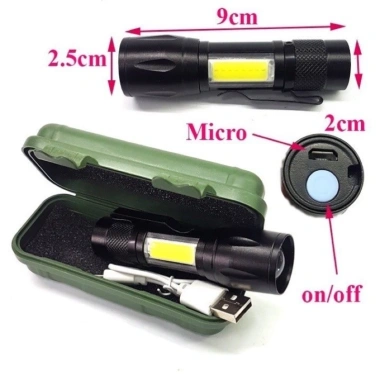 Đèn Pin Cầm Tay MINI Siêu Sáng Zoom - Ánh Sáng Mạnh, Nhỏ Gọn, Giá Ưu Đãi 27,649₫ 4