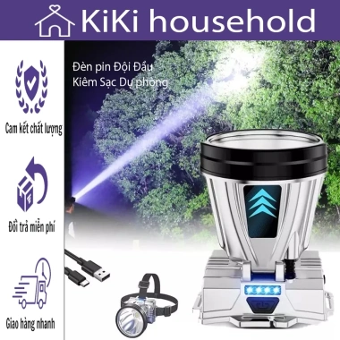 Đèn Pin Cầm Tay Siêu Sáng 500m, Chống Nước, 3 Chế Độ và Dây Sạc - Giá 52.918 10