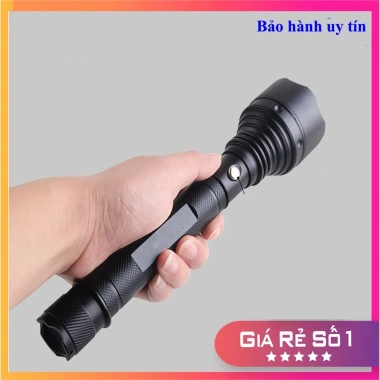 Đèn Pin Cầm Tay Siêu Sáng S6.830 - Nhiều chế độ, Pin sạc, Chiếu xa, Kèm pin, sạc, hộp chống sốc - Giá 218.000₫