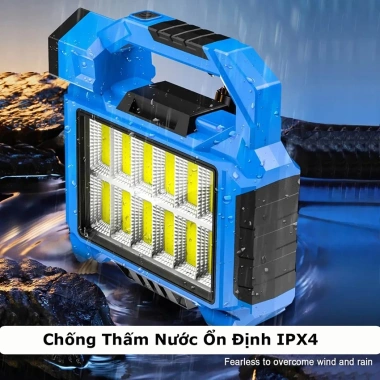 Đèn pin cắm trại F-915 siêu sáng, sạc dự phòng năng lượng mặt trời - Giá 129.000₫
