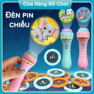 Đèn Pin chiếu hình 24 hình cho bé - đồ chơi đáng yêu, pin lâu, giá ưu đãi 23.000
