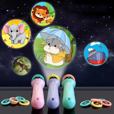 Đèn Pin chiếu hình 24 hình cho bé - đồ chơi đáng yêu, pin lâu, giá ưu đãi 23.000