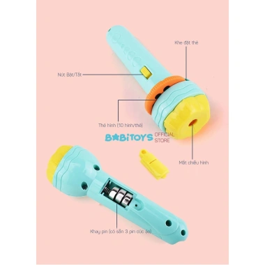 Đèn pin chiếu hình 80 hình (10 thẻ) động vật, giao thông, trái cây – Đèn pin chiếu bóng đa chủ đề cho bé, hộp, giá 33.000₫ 5