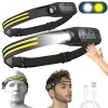 Đèn Pin Đội Đầu Cảm Ứng COB Đa Năng, Sạc USB, 4 Chế Độ Sáng Siêu Sáng