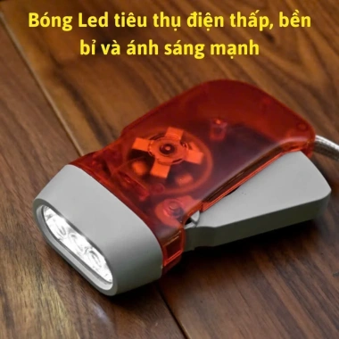 Đèn pin LED Dynamo tích điện bóp tay - Sạc khẩn cấp, cứu hộ du lịch dã ngoại, không cần điện - Giá 33.000 VND 7 Đèn pin LED Dynamo tích điện bóp tay - Sạc khẩn cấp, cứu hộ du lịch dã ngoại, không cần điện - Giá 33.000 VND 7