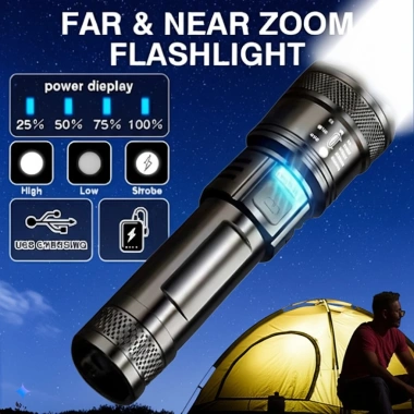 Đèn pin LED hiển thị pin, laser trắng siêu sáng, nam châm đuôi, sạc dự phòng – 85.522 VND 10 Đèn pin LED hiển thị pin, laser trắng siêu sáng, nam châm đuôi, sạc dự phòng – 85.522 VND 10