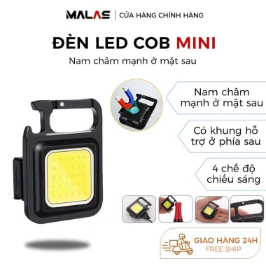Đèn Pin LED Mini COB 800 Lumen - Móc Khóa, Nam Châm, Tích Điện, Nhấp Nháy, Mở Nắp Chai Đa Năng - Giá 39.800 VND