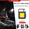 Đèn Pin LED Mini Siêu Sáng 4 Chế Độ – Móc Khóa, Sạc Nhanh Type C, Nam Châm Mở Nắp Chai