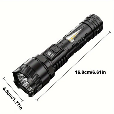 Đèn pin LED sạc lại, màn hình nguồn thông minh - Cắm trại, câu cá, leo núi 4 Đèn pin LED sạc lại, màn hình nguồn thông minh - Cắm trại, câu cá, leo núi 4