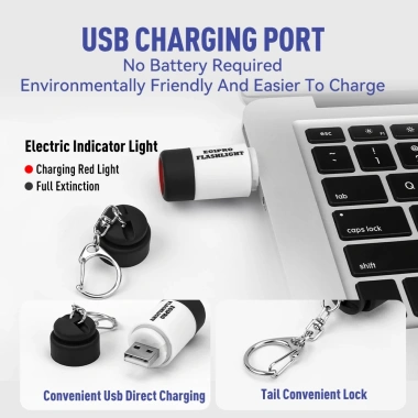 Đèn Pin LED UV Mini Sạc USB Chống Thấm Nước - Nhỏ Gọn Cho Câu Cá Bão Biển, Giá 71.500₫