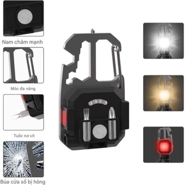 Đèn Pin Mini 2 Đầu Tua Vít & Nam Châm, Móc Treo Ba Lô LED Du Lịch Phượt - 79.000₫ 3