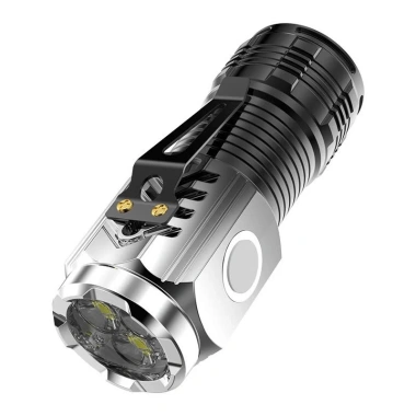 Đèn pin mini 3 bóng 5 chế độ, bỏ túi tiện lợi cho cắm trại, du lịch, dã ngoại - 56k 7