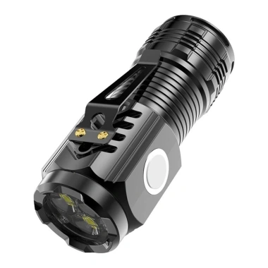 Đèn pin mini ba mắt DORO siêu công suất có kẹp, sạc lại đa năng - Giá chỉ 52.250₫