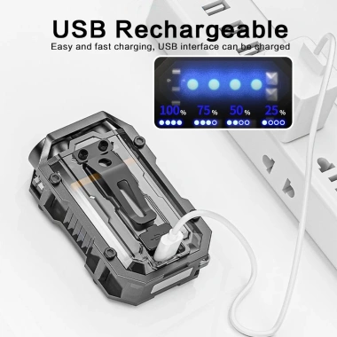 Đèn pin Mini COB Haixnfire BL01 - Siêu sáng, sạc nhanh, móc khóa, đa năng công việc 130k