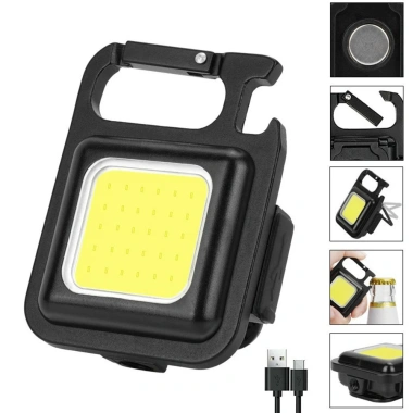 Đèn pin Mini LED COB 800 Lumens – Móc khóa di động, chống nước, sạc USB, siêu sáng, giảm giá 20% chỉ 28,998₫