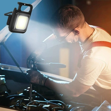 Đèn pin Mini LED COB 800 Lumens – Móc khóa di động, chống nước, sạc USB, siêu sáng, giảm giá 20% chỉ 28,998₫