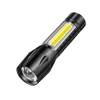 Đèn pin Mini LED USB sạc lại Zoom COB, chống nước, siêu sáng, thích hợp cắm trại ngoài trời - 49.500 VND