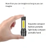 Đèn pin Mini LED USB sạc lại Zoom COB, chống nước, siêu sáng, thích hợp cắm trại ngoài trời - 49.500 VND 4