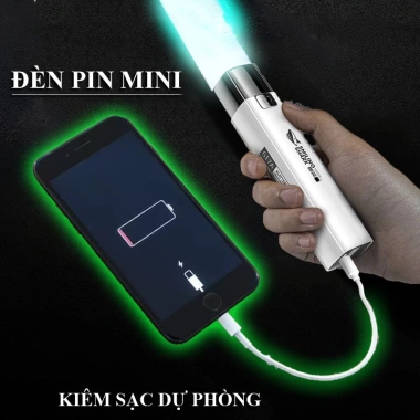 Đèn pin mini siêu sáng 600mAh, sạc dự phòng, chống nước, tặng sạc - giá 99.900₫