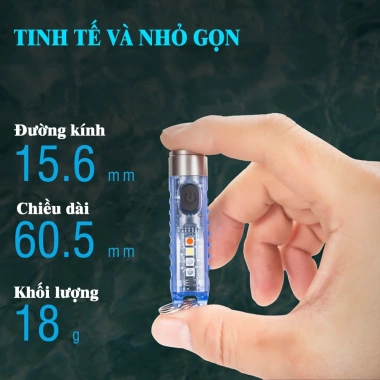 Đèn pin mini siêu sáng móc khóa đa chức năng, nhiều màu, kèm cáp sạc Type-C - chỉ 98.505₫