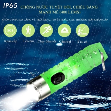 Đèn Pin Mini Siêu Sáng Trong Suốt, Móc Khóa, IP65 Chống Nước, Sạc USB Tích Điện - Giá 99.000đ Smarthome GG 9 Đèn Pin Mini Siêu Sáng Trong Suốt, Móc Khóa, IP65 Chống Nước, Sạc USB Tích Điện - Giá 99.000đ Smarthome GG 9