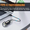 Đèn Pin Mini Siêu Sáng USB Sạc Lại Móc Khóa LED Xanh Đỏ Tiện Lợi 17.5k 3
