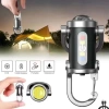 Đèn Pin Mini Siêu Sáng USB Sạc Lại Móc Khóa LED Xanh Đỏ Tiện Lợi 17.5k 6