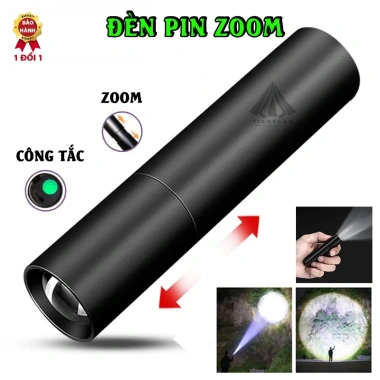 Đèn Pin Mini Siêu Sáng Zoom Tích Điện, Chống Nước, Chiếu Sáng Trong Nhà & Ngoài Trời – 59k 3