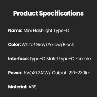 Đèn pin mini Type-C LED mạnh, đa năng cho gia đình và Outdoor, giá ưu đãi 64.121₫ 9