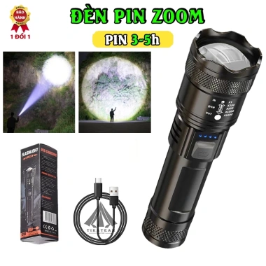 Đèn Pin Mini Zoom Siêu Sáng Tích Điện, LED Chống Nước, Chiếu Sáng Nhà và Ngoài Trời - Giá 68.655 VND 5 Đèn Pin Mini Zoom Siêu Sáng Tích Điện, LED Chống Nước, Chiếu Sáng Nhà và Ngoài Trời - Giá 68.655 VND 5