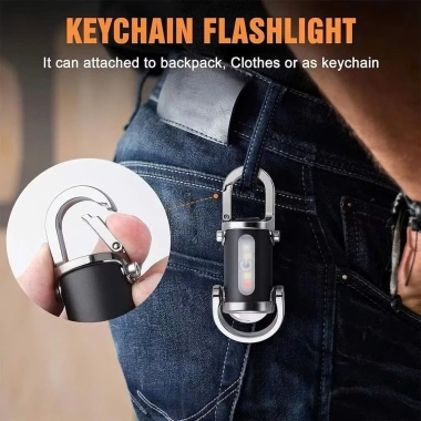 Đèn Pin Móc Khóa Mini Siêu Sáng 7 Chế Độ, Sạc Lại Nhanh - Giá Ưu Đãi 45.000 VND