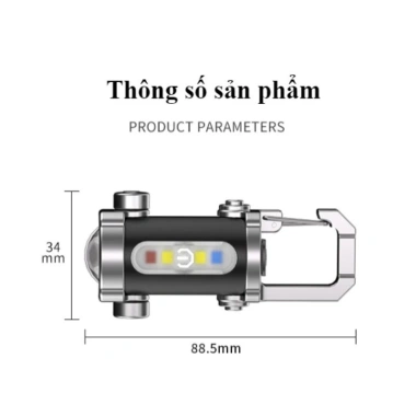 Đèn pin móc khóa mini siêu sáng 7 chế độ, sạc Type‑C, tuổi thọ pin lâu dài chỉ 47.408₫ 2
