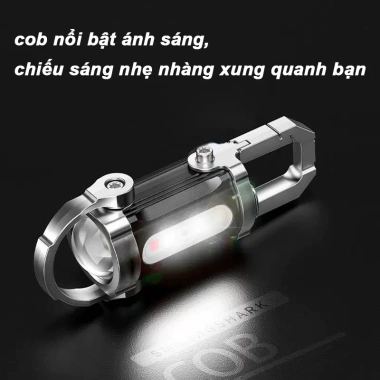 Đèn pin móc khóa mini siêu sáng 7 chế độ, sạc Type‑C, tuổi thọ pin lâu dài chỉ 47.408₫ 4