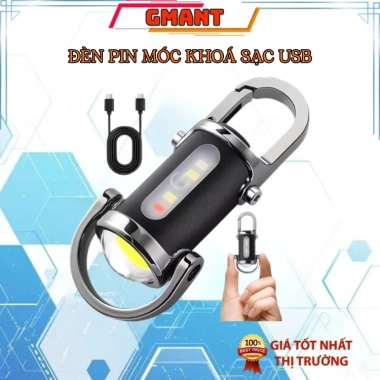 Đèn Pin Móc Khóa Mini Siêu Sáng 7 Chế Độ, Sạc USB Tiện Lợi - Giá chỉ 13.775₫