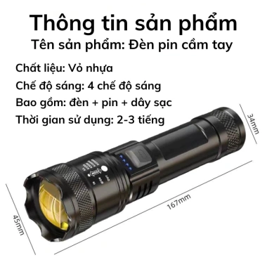 Đèn Pin Nami Cầm Tay Siêu Sáng Chiếu Xa Dung Lượng Lớn Giá Ưu Đãi 79.000 VND 2