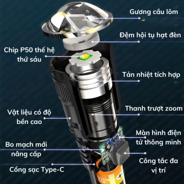 Đèn Pin Nami Cầm Tay Siêu Sáng Chiếu Xa Dung Lượng Lớn Giá Ưu Đãi 79.000 VND 5