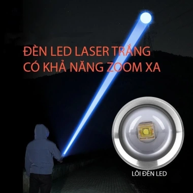 Đèn Pin Sạc Đa Năng 520A Zoom Gần Xa, Đế Nam Châm, 8 Chế Độ Sáng, Kháng Nước – Giá 93.000₫