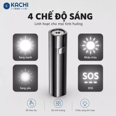 Đèn Pin Sạc Đa Năng Kachi MK425 - Ánh Sáng Siêu Mạnh, Pin Lâu, Giá Ưu Đãi 119k 6