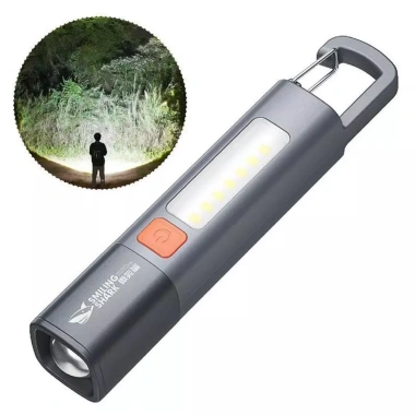 Đèn Pin Sạc Mini Chống Nước USB TypeC 3 Chế Độ Móc Tiện Dụng - Giá 75.000