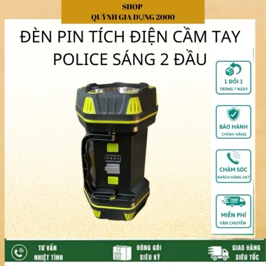 Đèn Pin Sạc Siêu Sáng HC-262 LED 8 Chế Độ, Tích Hợp Sạc Điện Thoại, Thích Hợp Cắm Trại Dã Ngoại - Giá 270k
