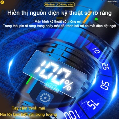 Đèn pin siêu sáng 10.000m Zoom IPX7 pin trâu 100 năm cắm trại cầm tay Giá 85.440đ 6