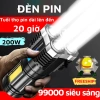 Đèn pin siêu sáng 5 bóng Pro, chiếu xa 200m, chống thấm, pin trâu, 4 chế độ 69k