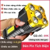 Đèn pin siêu sáng 5 bóng Pro, chiếu xa 200m, chống thấm, pin trâu, 4 chế độ 69k 4