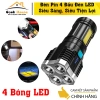 Đèn pin siêu sáng 5 bóng Pro, chiếu xa 200m, chống thấm, pin trâu, 4 chế độ 69k 6