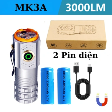 Đèn pin siêu sáng chiếu xa 3 bóng công suất lớn pin 18.500 2.200mAh - Giá chỉ 179.000 VND 8 Đèn pin siêu sáng chiếu xa 3 bóng công suất lớn pin 18.500 2.200mAh - Giá chỉ 179.000 VND 8