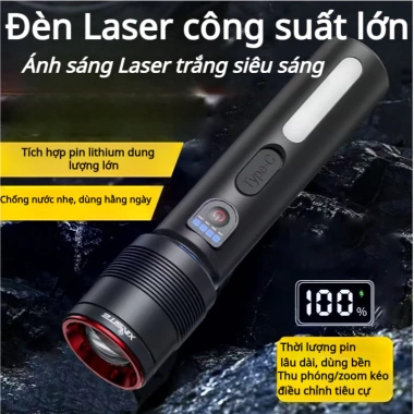 Đèn pin siêu sáng nhỏ gọn, tùy chỉnh độ sáng, đa chế độ, tiện dụng dã ngoại